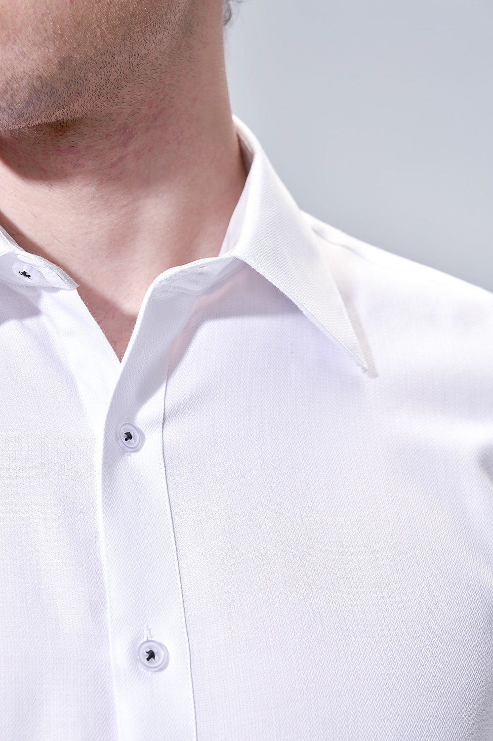 SST&C SST&C White Texture Slim Fit Shirt | 00062504007_4