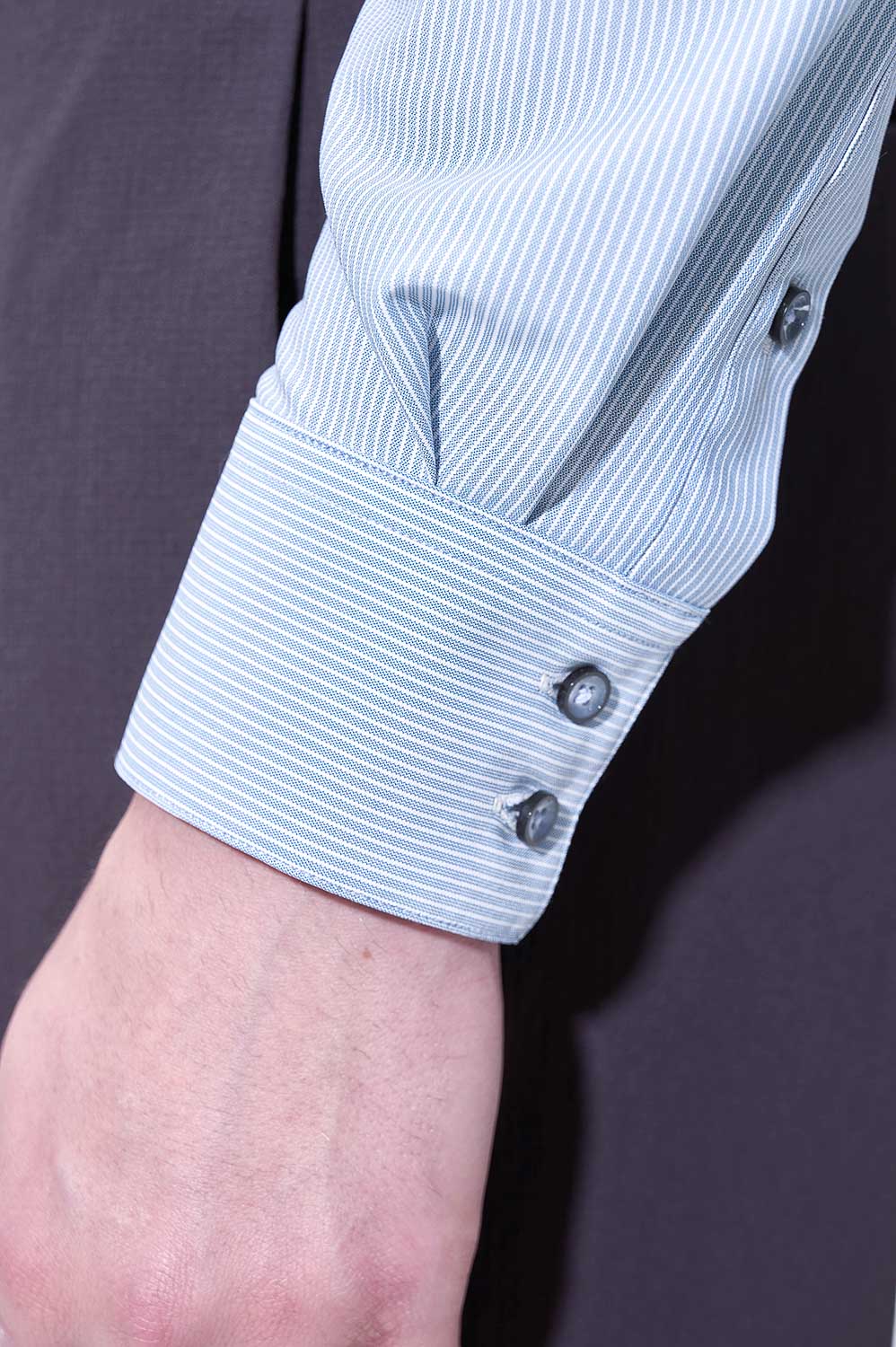 SST&C Gray-Blue Stripes Slim Fit Shirt | 00062504009_3