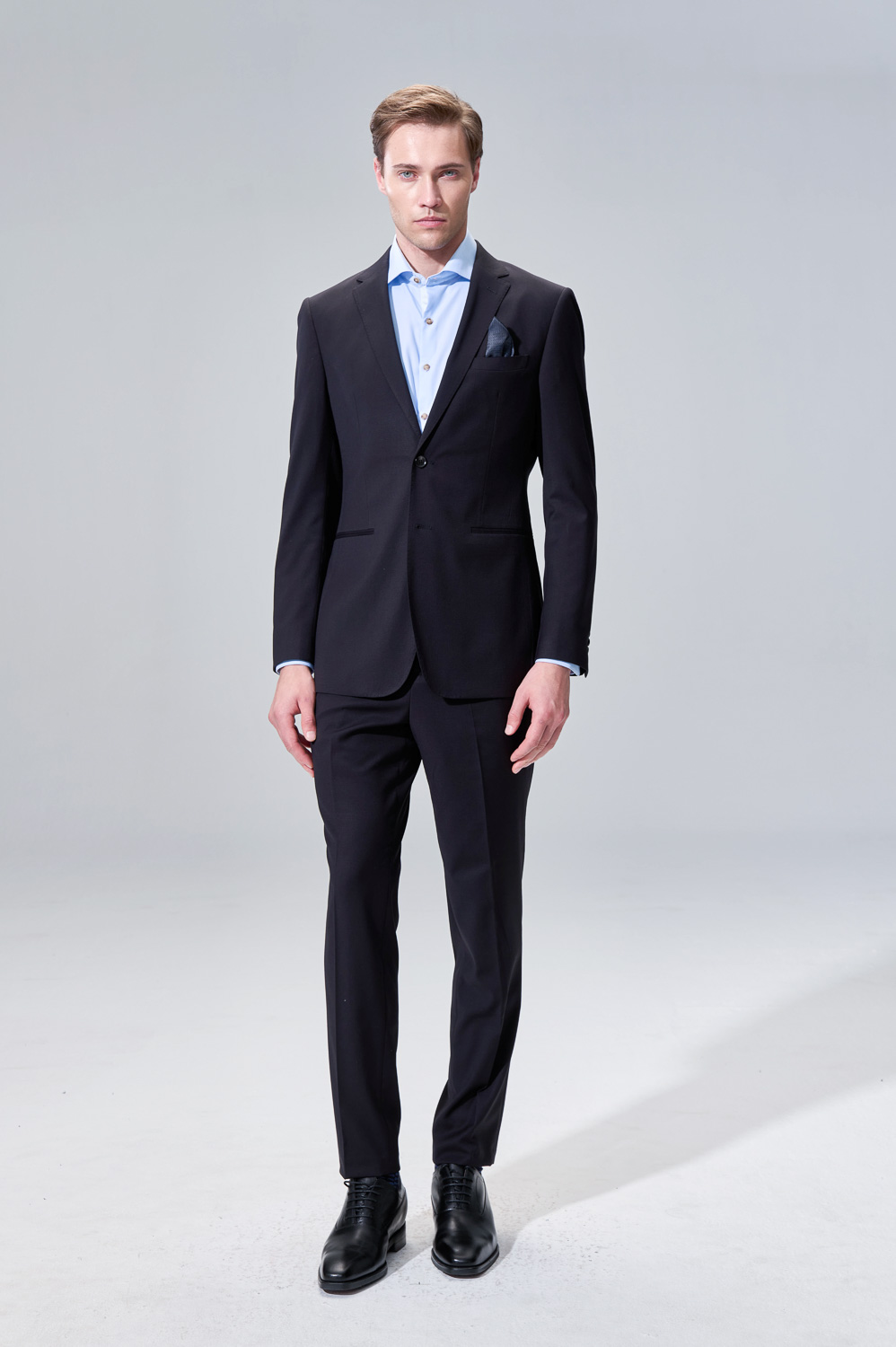 SST&C Blue Slim Fit Shirt | 00062504015_0