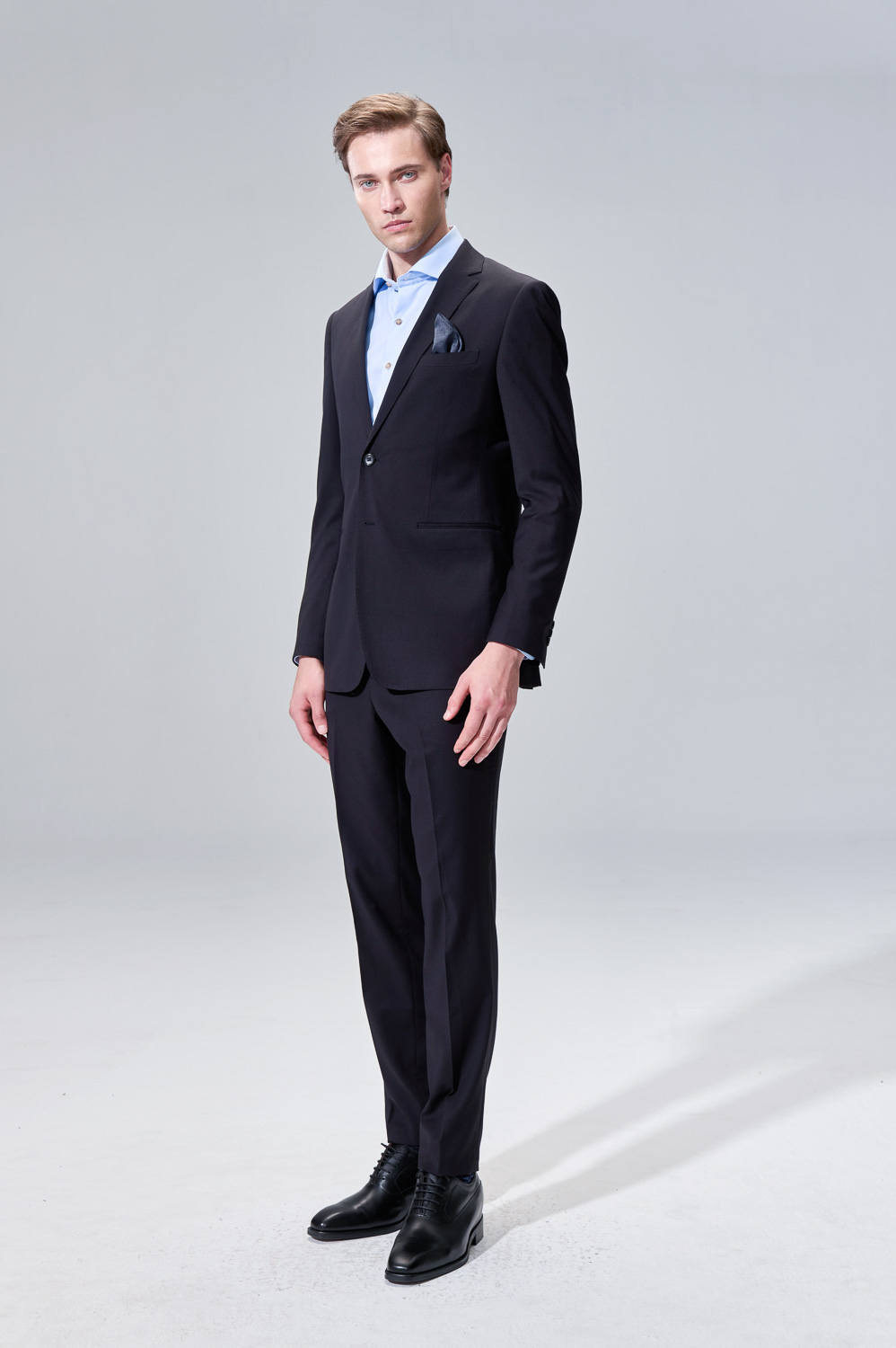 SST&C Blue Slim Fit Shirt | 00062504015_1