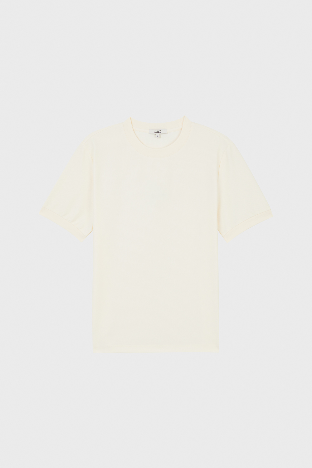 SST&C Off-white Cool Sensation Vertical Stripe High-neck T-shirt | 00212504001_5