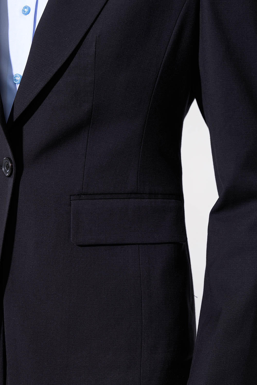 SST&C Black Textured Slim Fit Suit (Machine Washable) | 01012504001_5