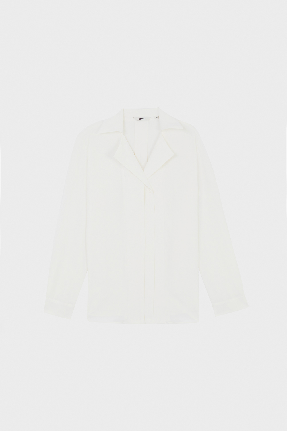 SST&C White Blazer Collar Long Sleeve Top | 01082504005_4