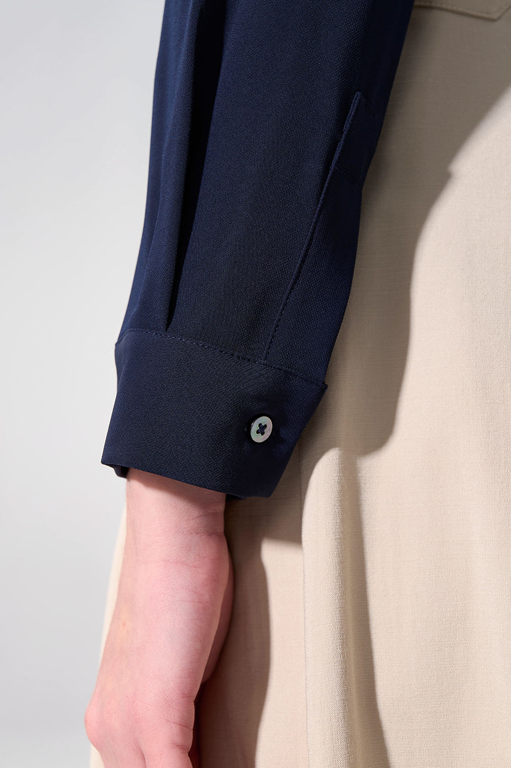 SST&C Navy Blazer Collar Long Sleeve Top | 01082504006_6