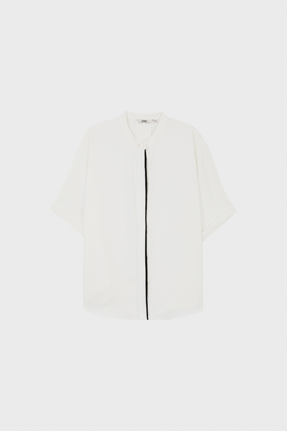 SST&C White Color-Block Placket 3/4 Sleeve Top | 01092504001_5