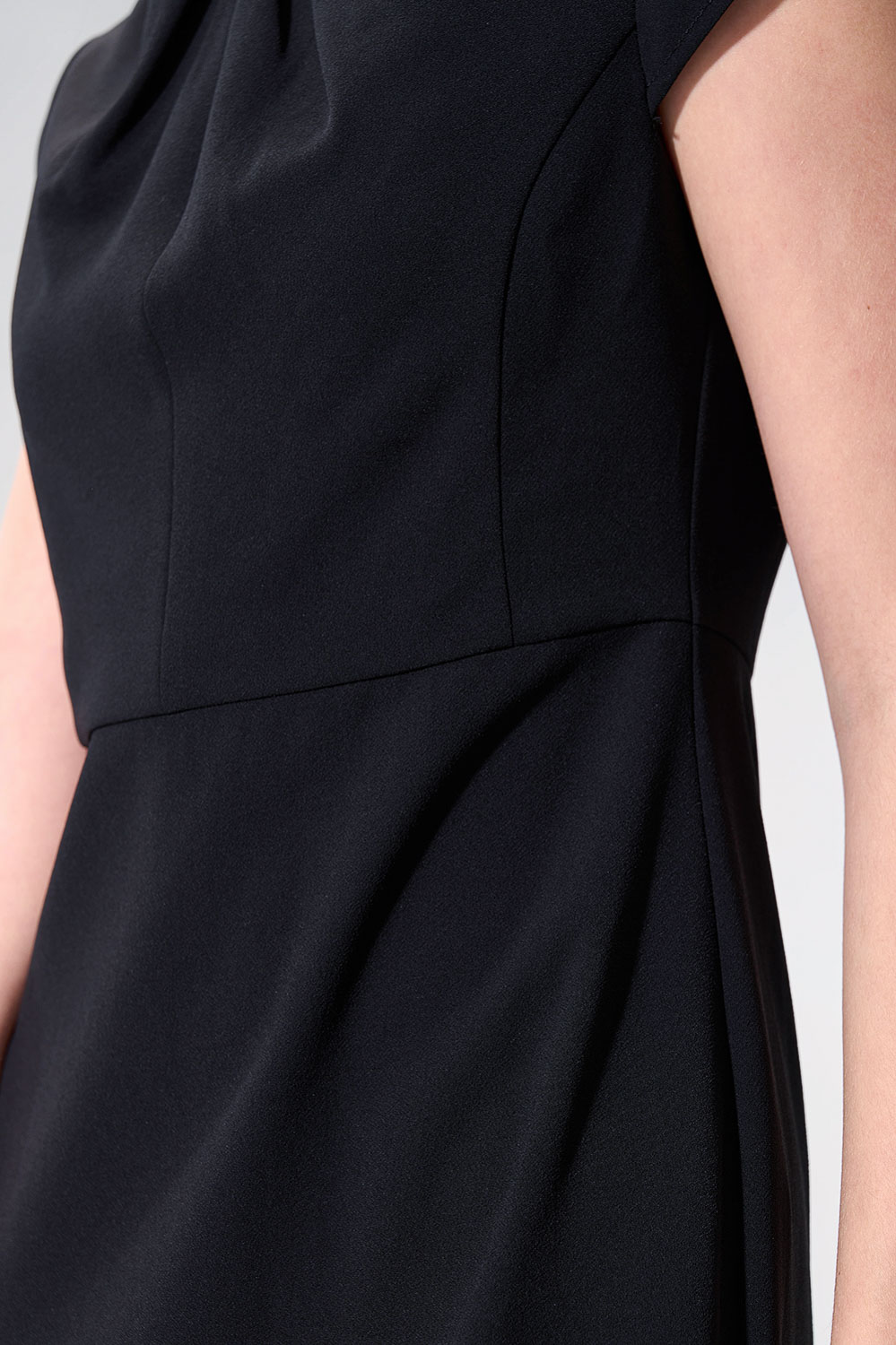 SST&C Black Front Knot Slim-Fit Dress | 01222504003_3