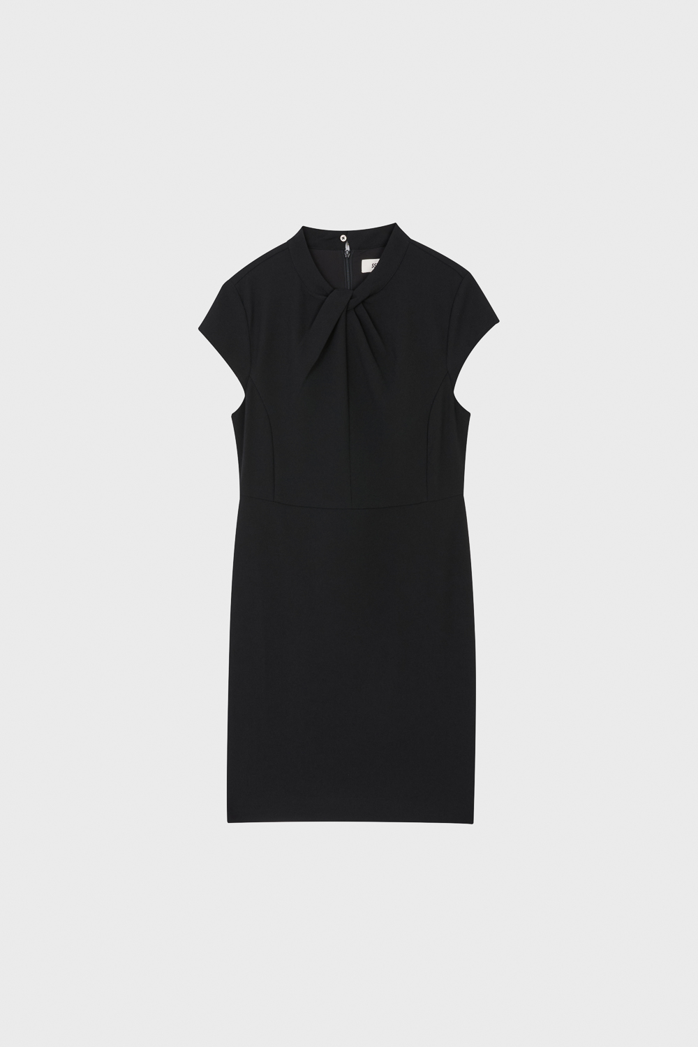 SST&C Black Front Knot Slim-Fit Dress | 01222504003_4