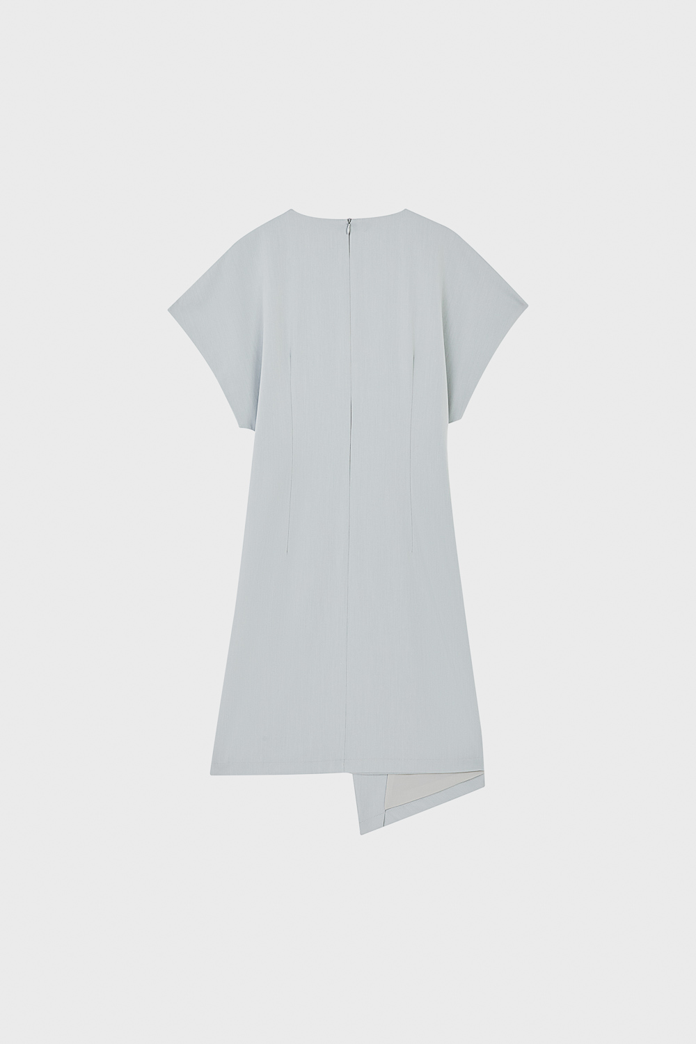 SST&C Light Grey Asymmetrical V-Neck Dress | 01222504006_5