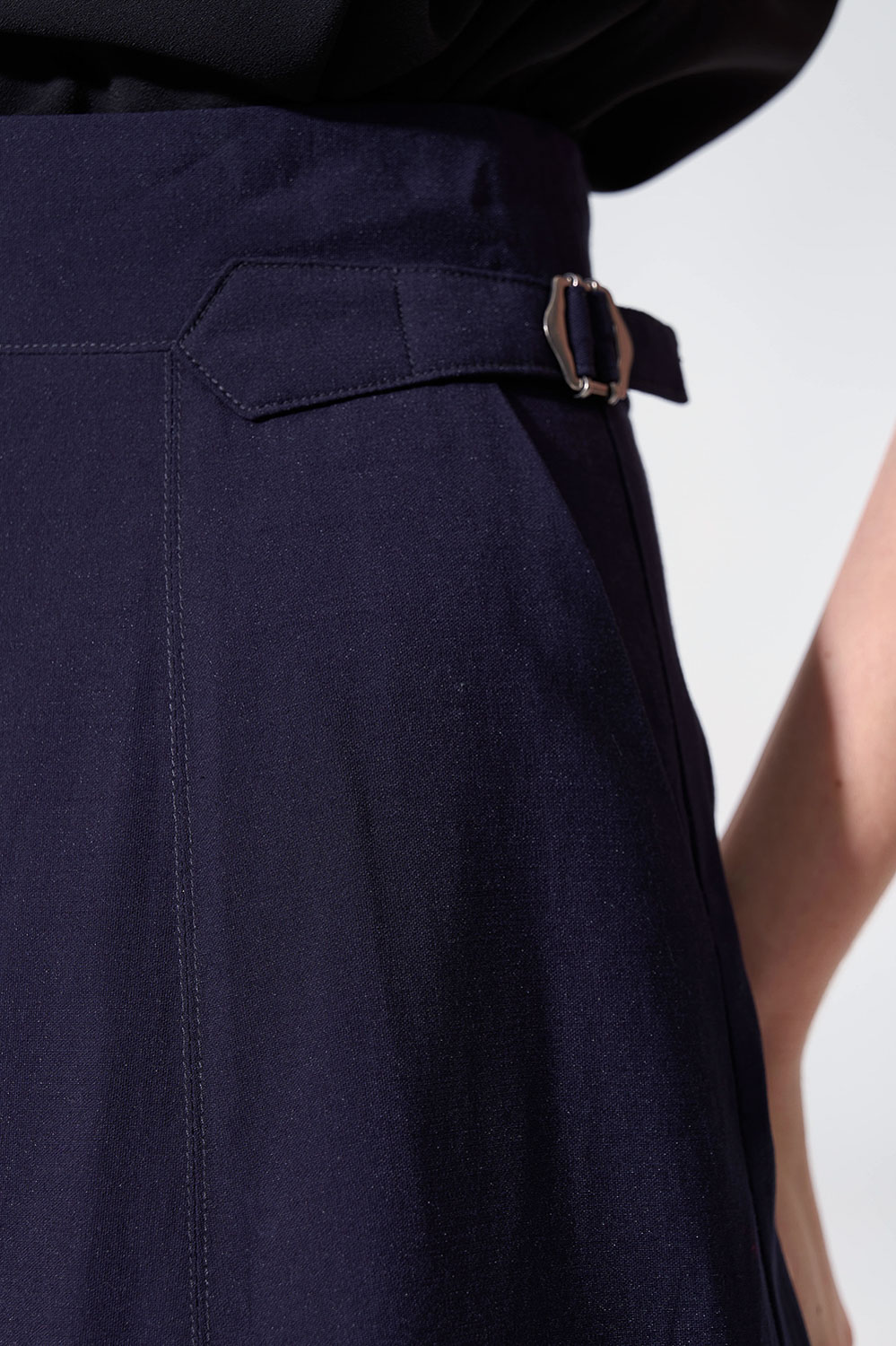 SST&C Navy Eight-Piece Cut Skirt | 01232504001_2