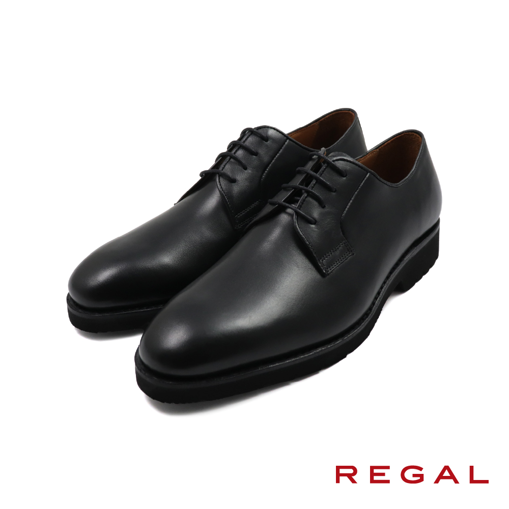 【REGAL】日本質感商務素面綁帶德比鞋 黑色(UC18-BL)