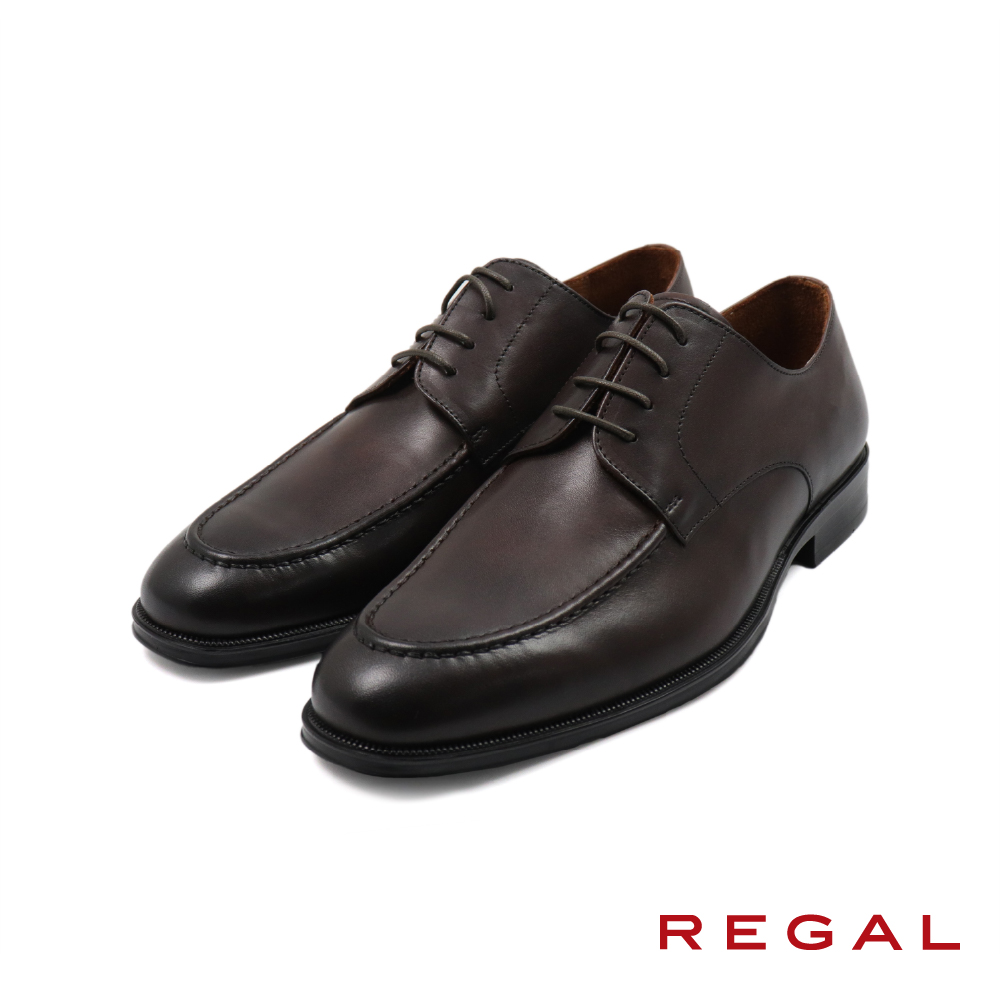 【REGAL】日本質感商務素面德比鞋 深棕色(UC20-DBR)