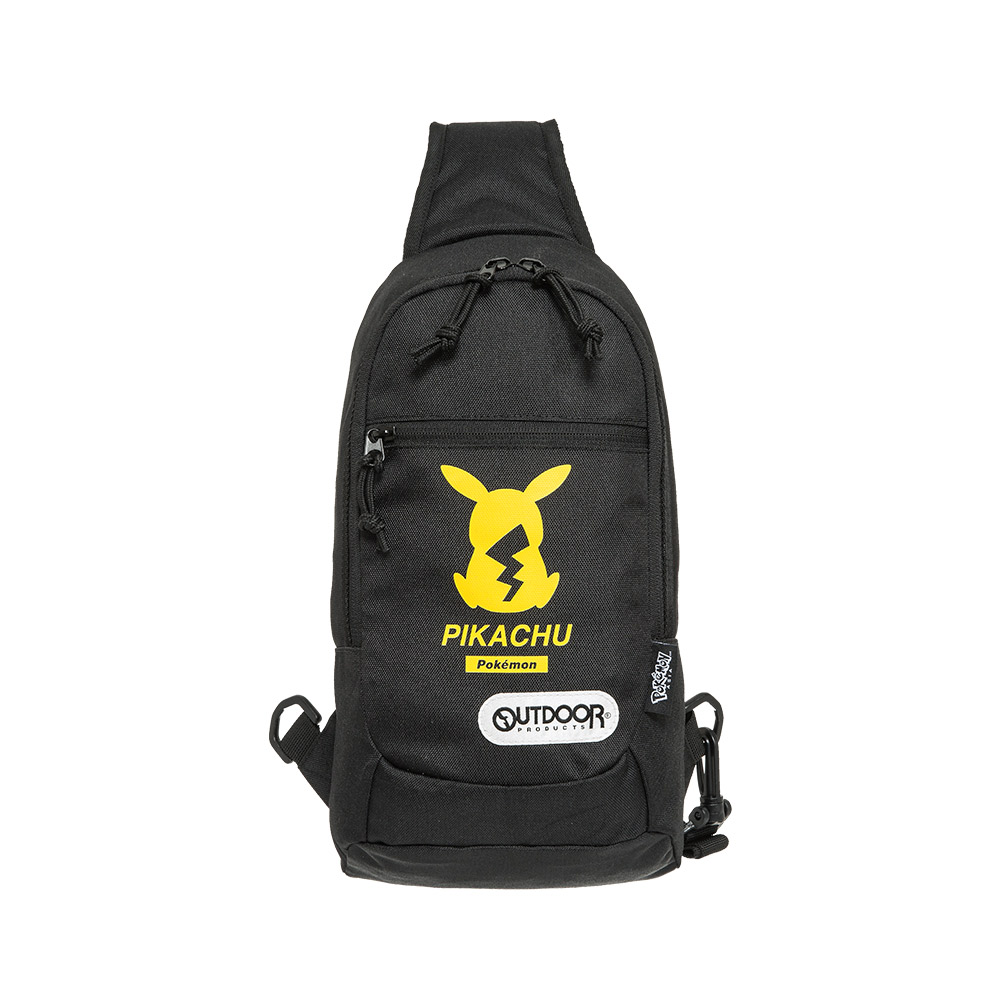 【OUTDOOR】寶可夢Pokemon-潮黑皮卡丘單肩包-大-黑色 ODGO20B03BK