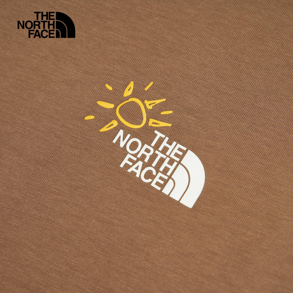 The North Face北面男女款棕色純棉短袖T恤｜8D856IH_8
