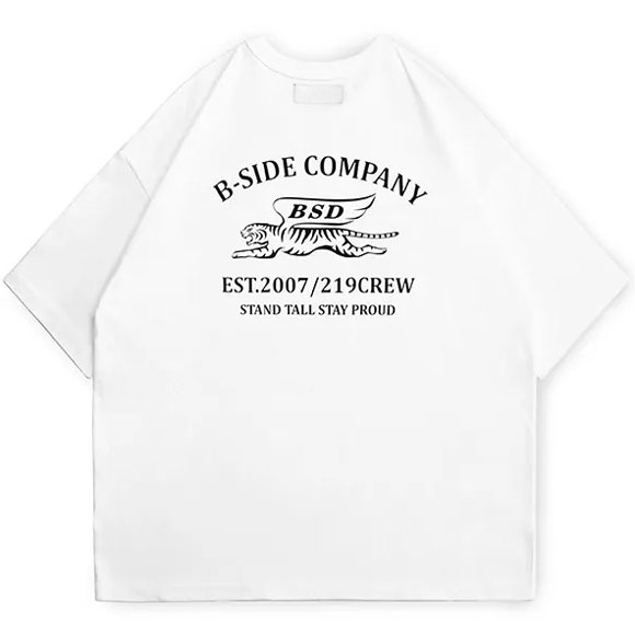 B-SIDE FLYING TIGER WIDE POCKET TEE 飛虎圖文 口袋 短T (白色)_0