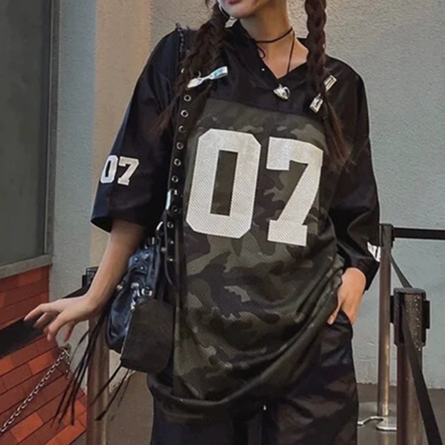 07號復古嘻哈球衣短袖T恤_0