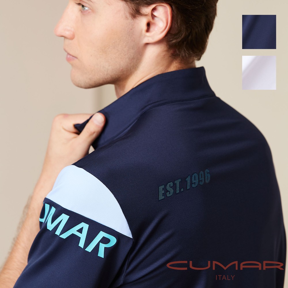 CUMAR 男裝短袖立領拉鍊吸濕排汗POLO衫(HiCool) / 258217