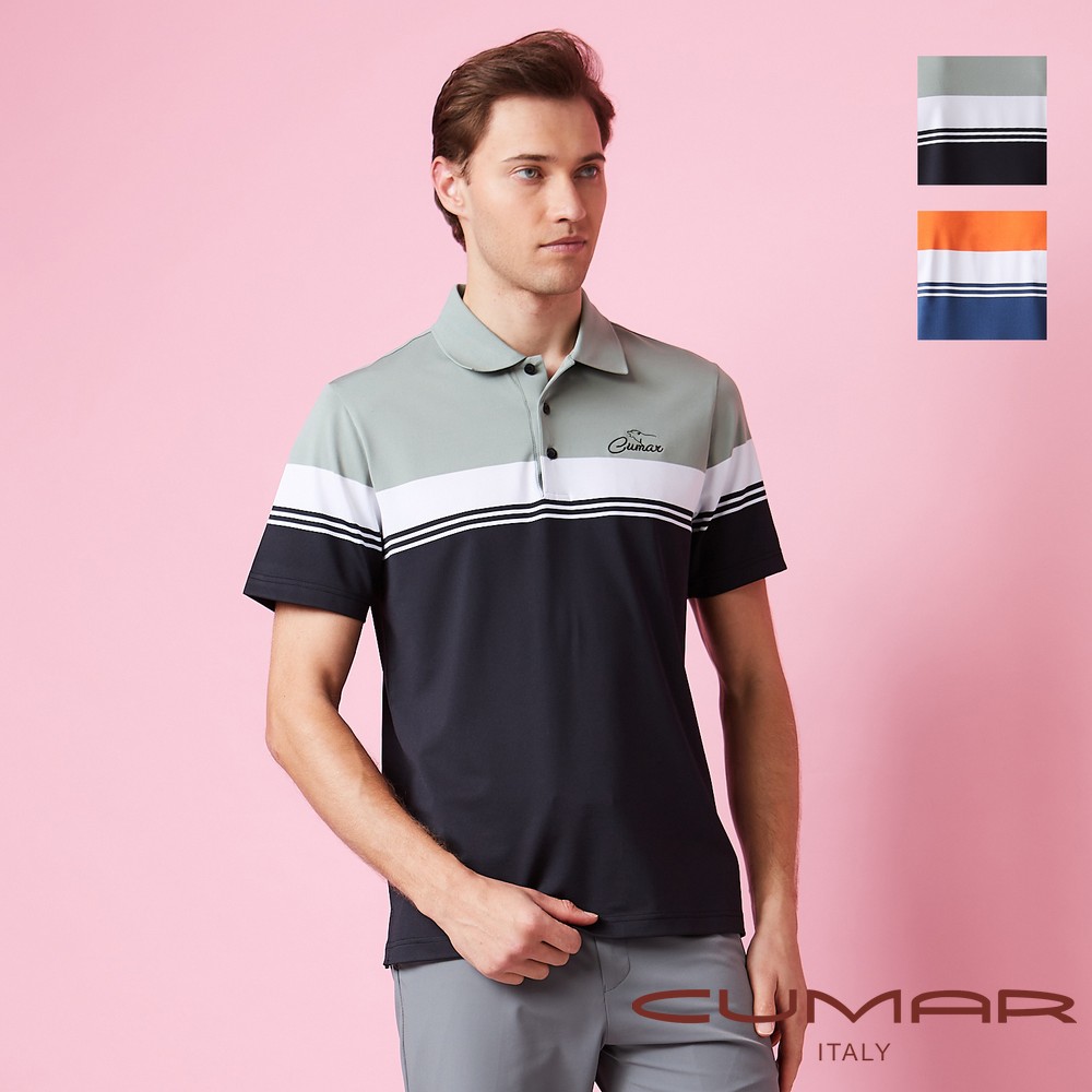 CUMAR 男裝短袖羅紋領定位條POLO衫 / 258248