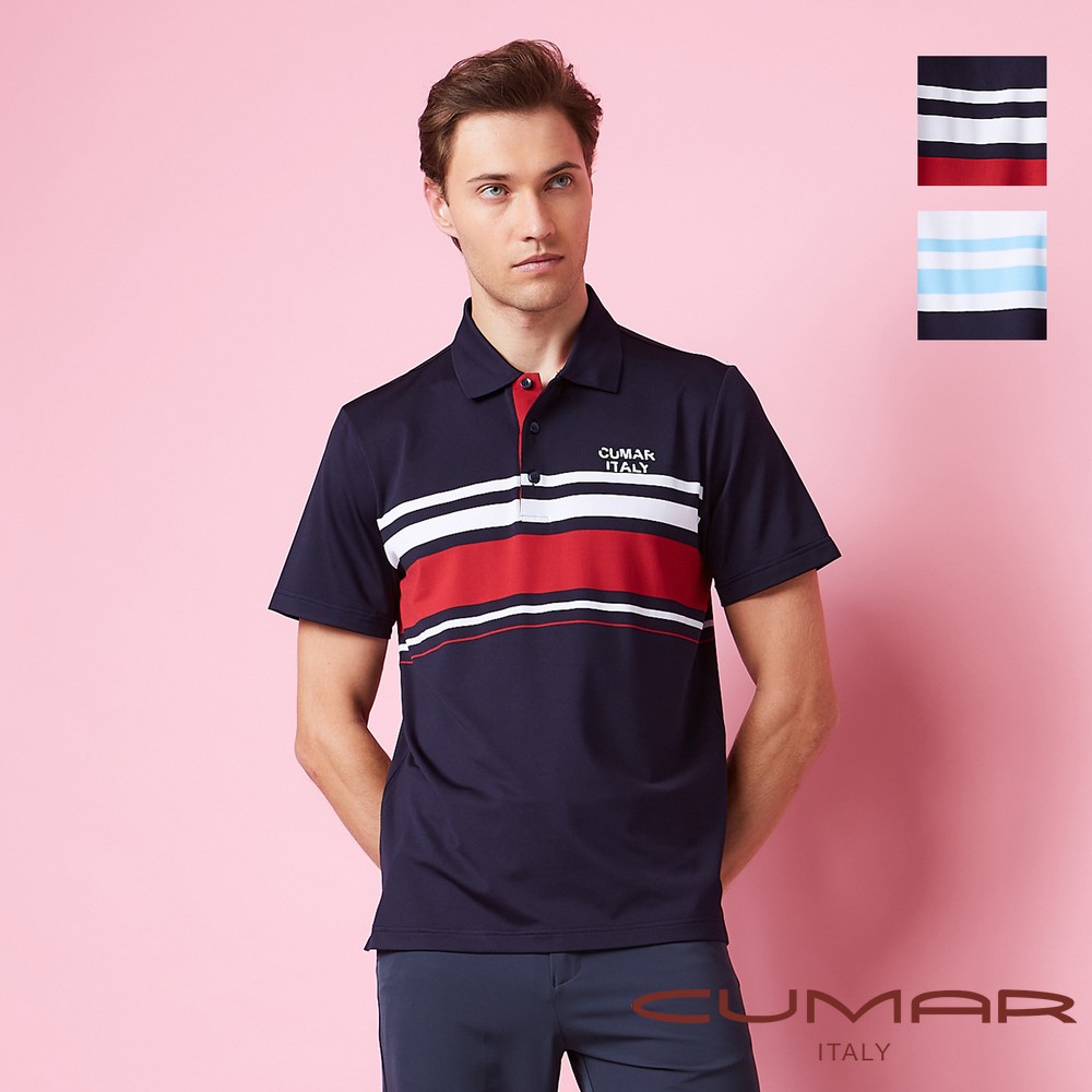CUMAR 男裝短袖羅紋領定位條POLO衫 / 258250