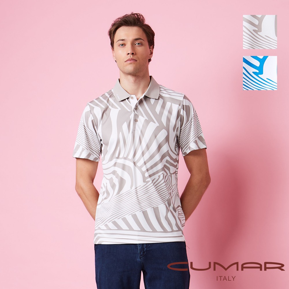 CUMAR 男裝短袖羅紋領印花POLO衫 / 258252