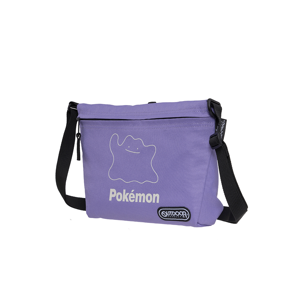 【OUTDOOR】寶可夢Pokemon-夜光百變怪橫式側背包-紫色 ODGO23Q06PL_2