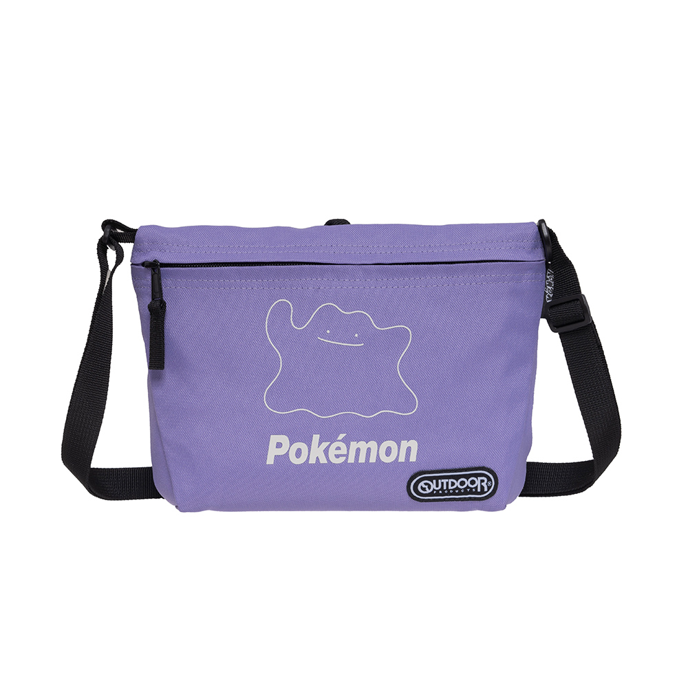 【OUTDOOR】寶可夢Pokemon-夜光百變怪橫式側背包-紫色 ODGO23Q06PL