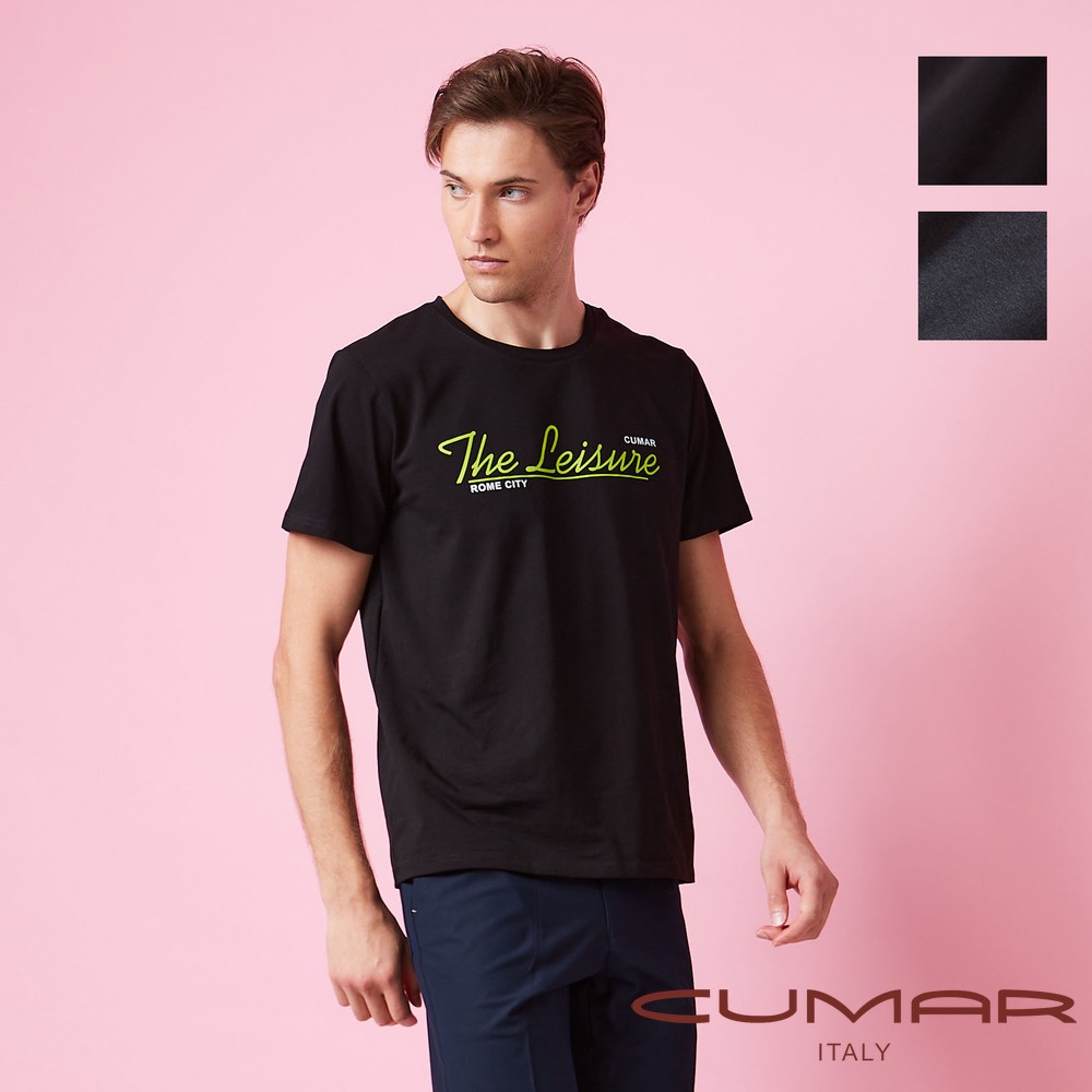 CUMAR 男裝短袖印花棉質彈性圓領衫 / 258290