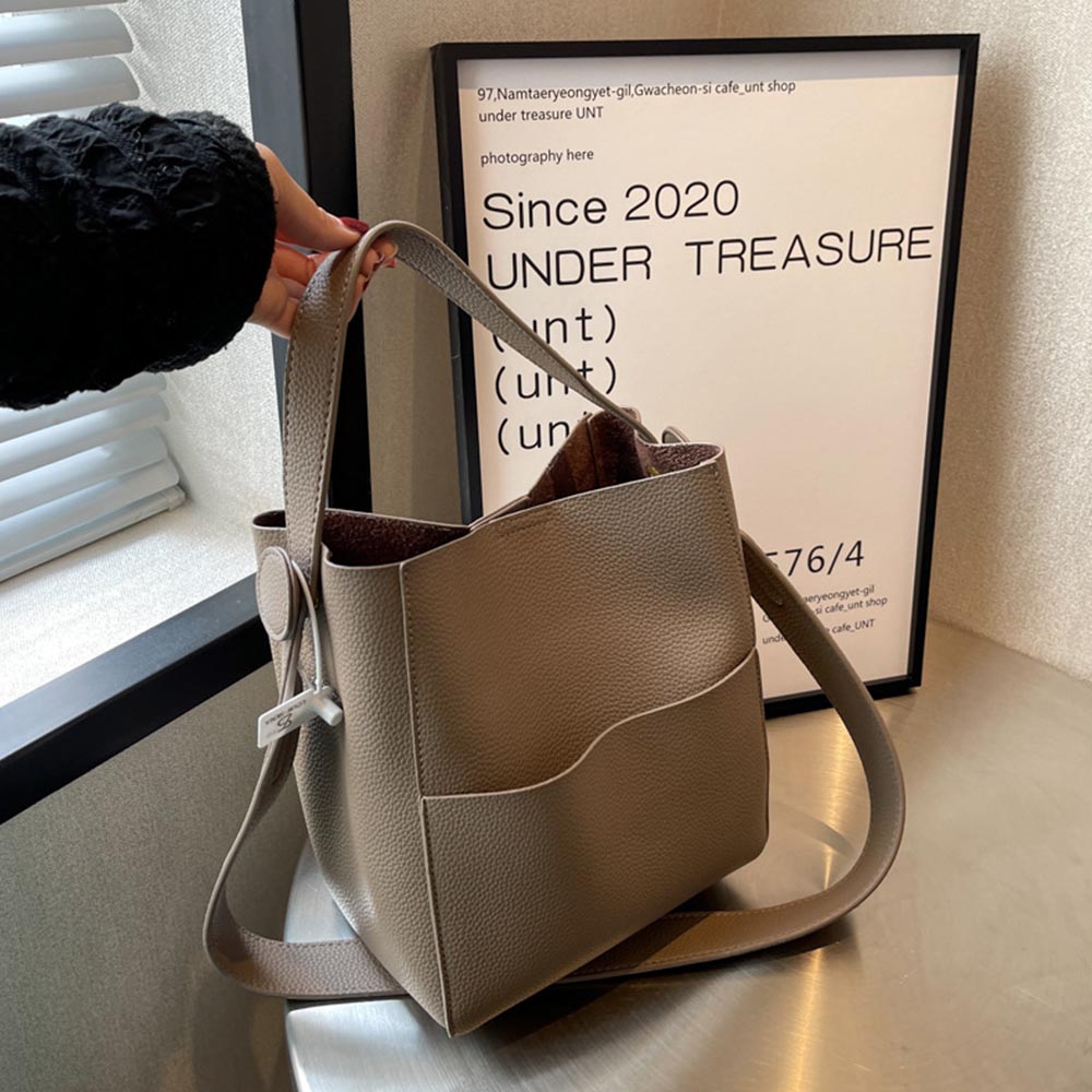 包包 基礎百搭大容量水桶包單肩斜背包【W1211】MAY07｜3色 現貨+預購 19LADY_1