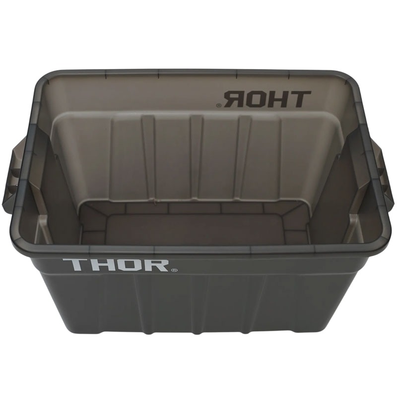 🟠台灣代理🟠 THOR LARGE TOTES WITH LID 75L 多功能層疊 方形 收納箱 (透黑色)_2
