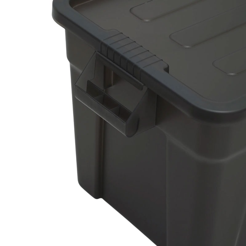 🟠台灣代理🟠 THOR LARGE TOTES WITH LID 75L 多功能層疊 方形 收納箱 (透黑色)_6