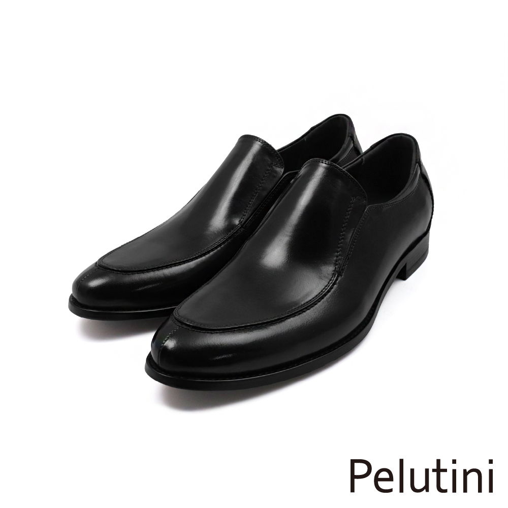 【Pelutini】經典雅致素面紳士樂福鞋 黑色(512175-BL)