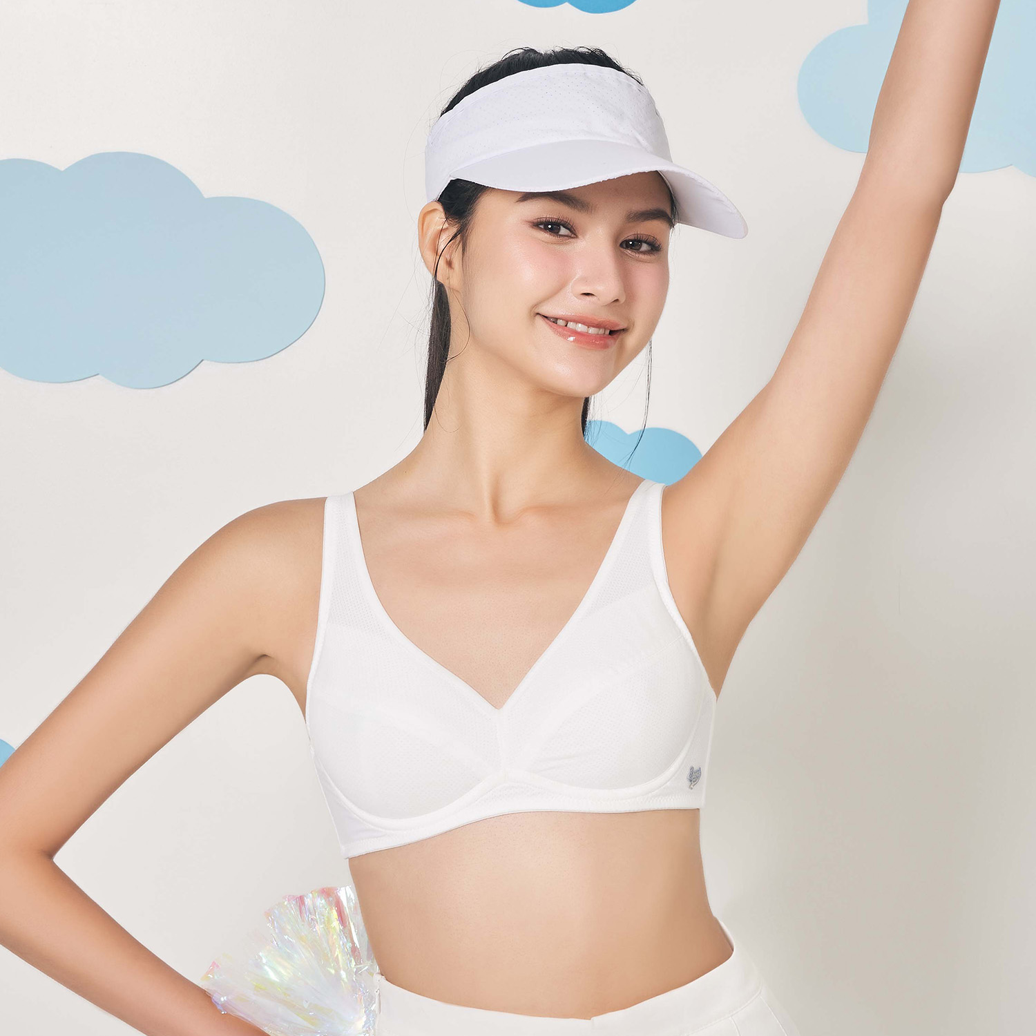 [Audrey Junior]透氣Air愛運動第三階段學生型包覆型超軟鋼圈內衣-冰沙白