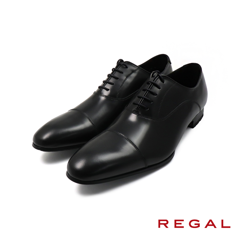 【REGAL】日本原廠橫飾流行商務牛津鞋 黑色(011R-BL)