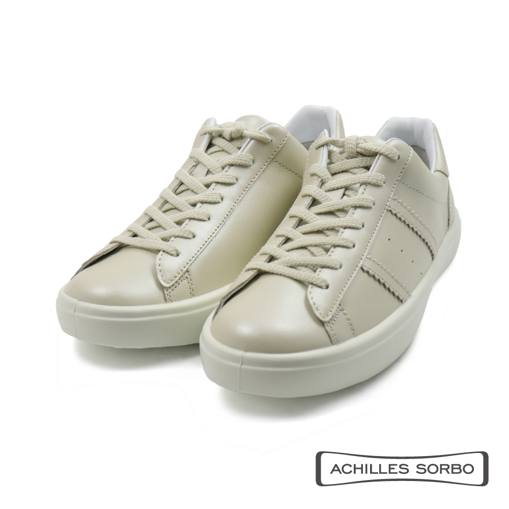 【Achilles】日本健康機能緩衝柔軟綁帶休閒鞋 珍珠白(ANF511-PEA)