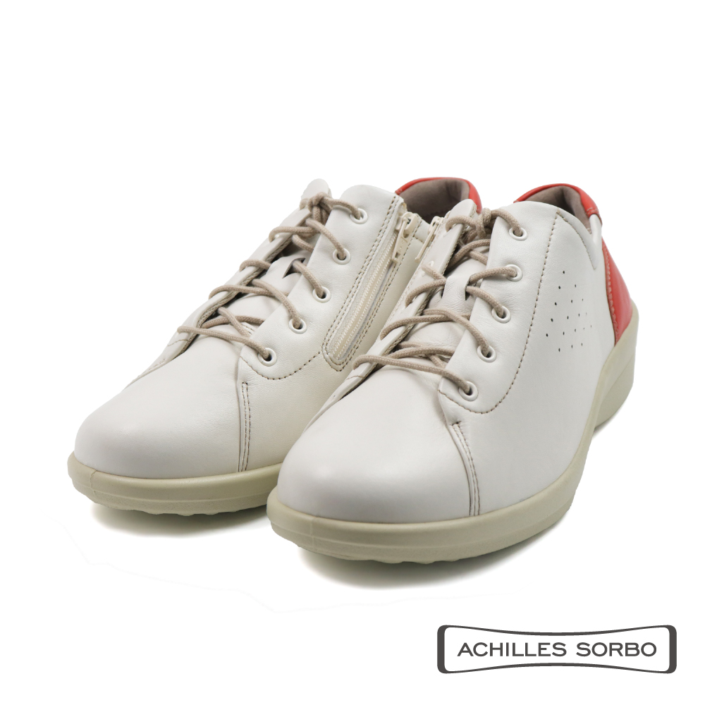 【Achilles】日本健康機能透氣增高綁帶休閒鞋 白色(ASC489-WH)
