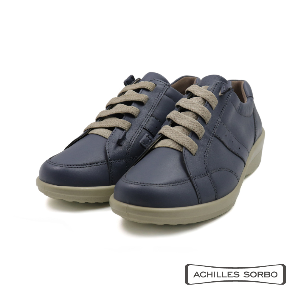 【Achilles】日本健康機能增高免綁帶休閒鞋 霧藍色(ASC588-BK)