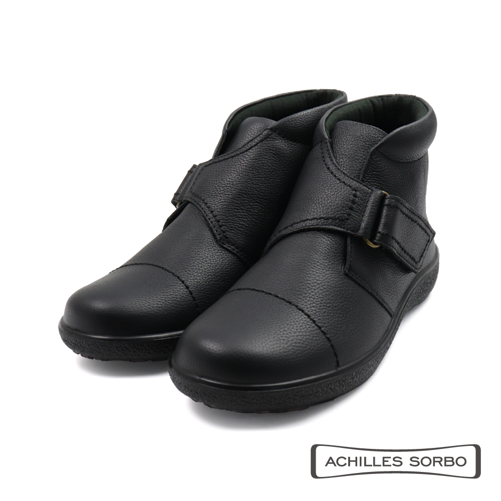 【Achilles】日本健康機能高筒魔鬼氈休閒鞋 黑色(AWC580-BL)