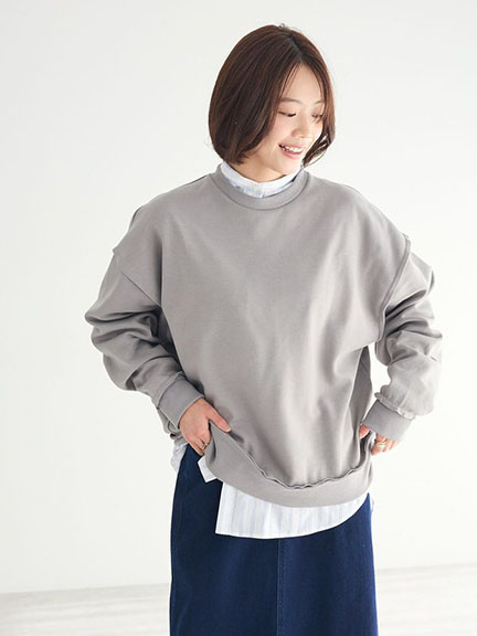 寬鬆感素面拼接袖大學T(0P000358100) - CRAFT STANDARD BOUTIQUE