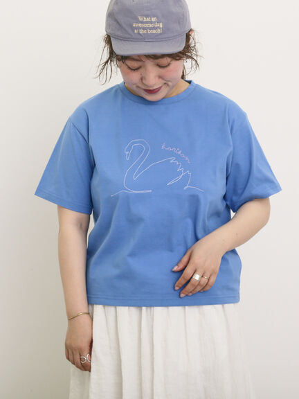 多種可愛動物框線刺繡短袖T恤(0F000819010) - Samansa Mos2