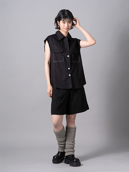 純棉雙袋背心(J051LX001CA) - JUJURY COLLECTION