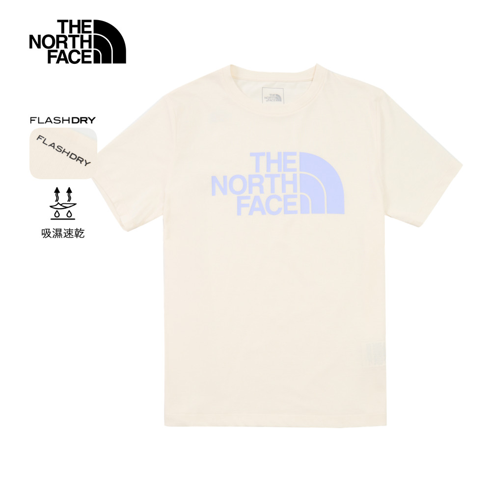 The North Face北面女款米白色吸濕排汗短袖T恤｜8CK9QLI_0