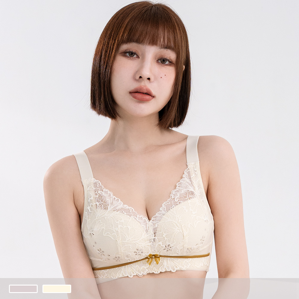 無鋼圈【C~D罩杯】暖語輕晨 花型透氣孔薄襯 柔滑側背片 內衣5166_2