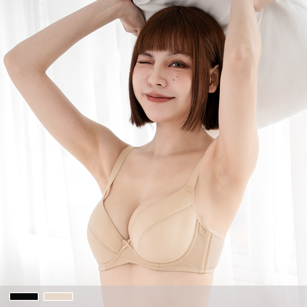 硬鋼圈【C罩杯】夜幕輕語 薄襯純棉內裡 柔滑側背 內衣8616_2