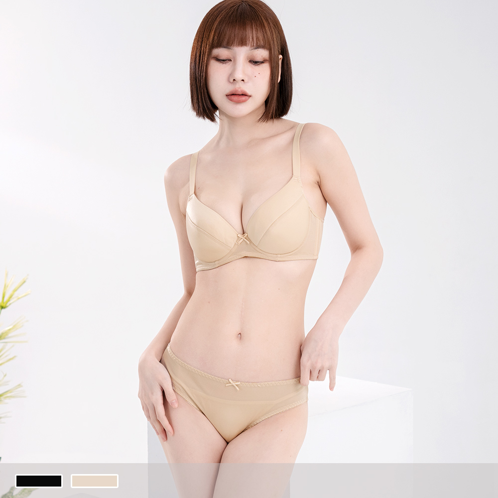 硬鋼圈【C罩杯】夜幕輕語 薄襯純棉內裡 柔滑側背 內衣8616_3