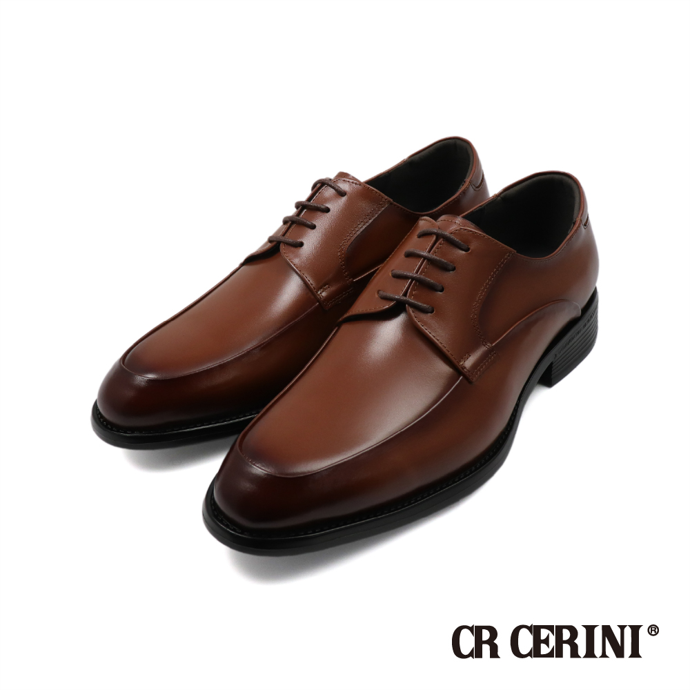 【CR Cerini】經典質感真皮流線綁帶德比鞋 棕色(CR512159-BR)