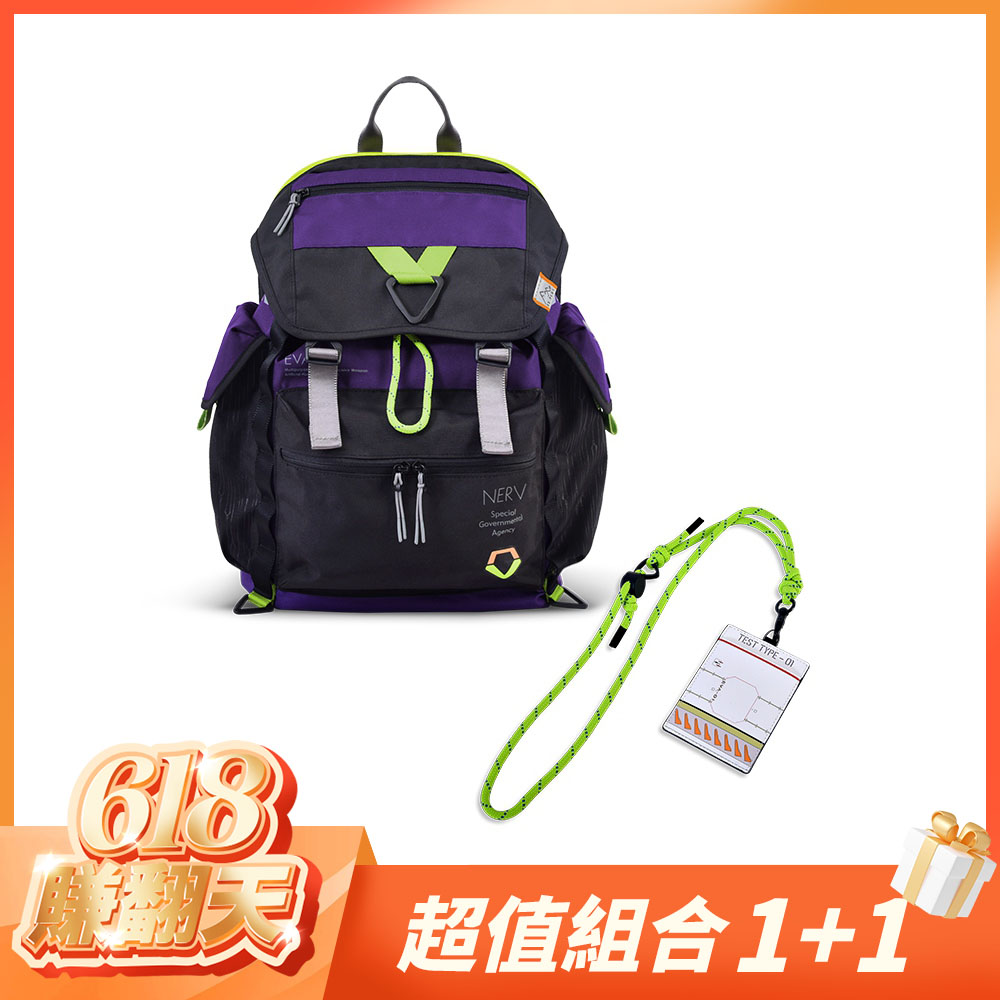【618賺翻天-超值組合1+1】EVA新世紀福音戰士  初號機 15.6吋電腦後背包兩件組