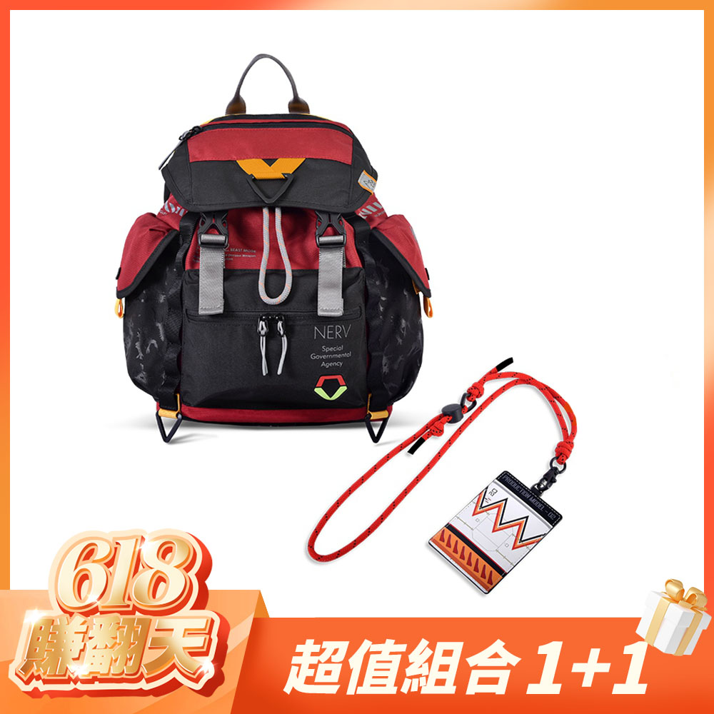 【618賺翻天-超值組合1+1】EVA新世紀福音戰士  貳號機 11吋電腦後背包兩件組_0