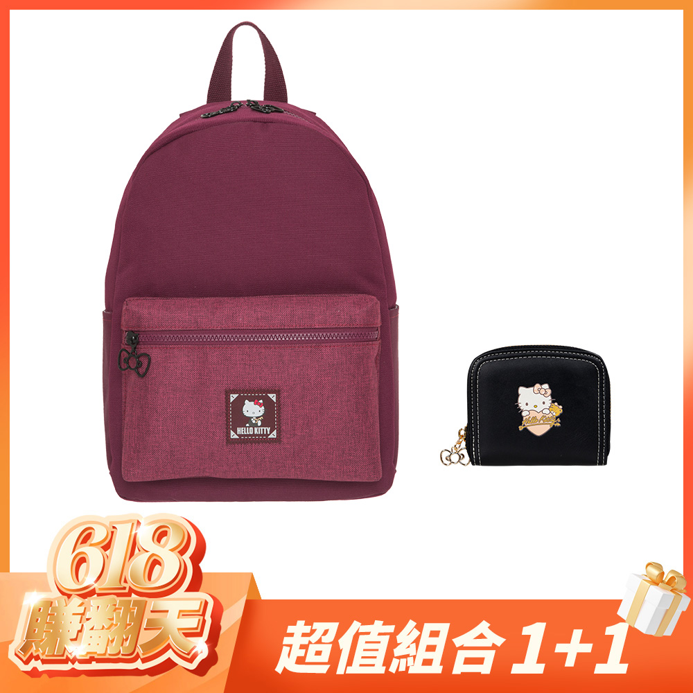 【618賺翻天-超值組合1+1】Hello Kitty  凱蒂印記-後背包兩件組