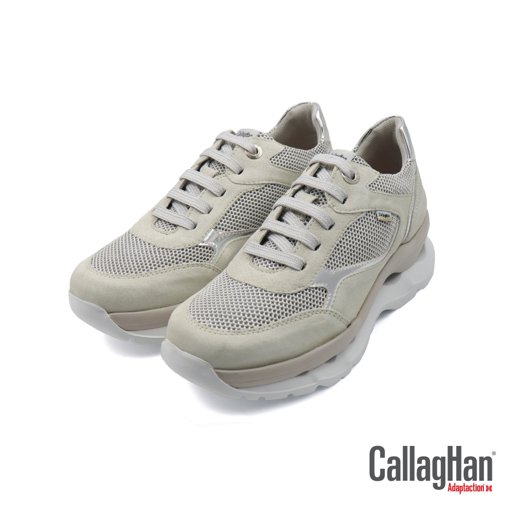 【CALLAGHAN】西班牙原廠超輕量增高絨面休閒鞋 淺灰色(61501-LGY)