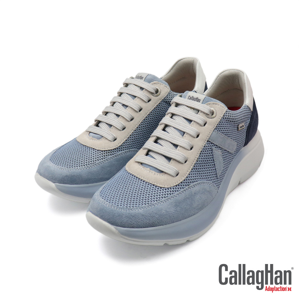 【CALLAGHAN】西班牙原廠超輕量增高防汙絨面休閒鞋 藍色(62400-BU)