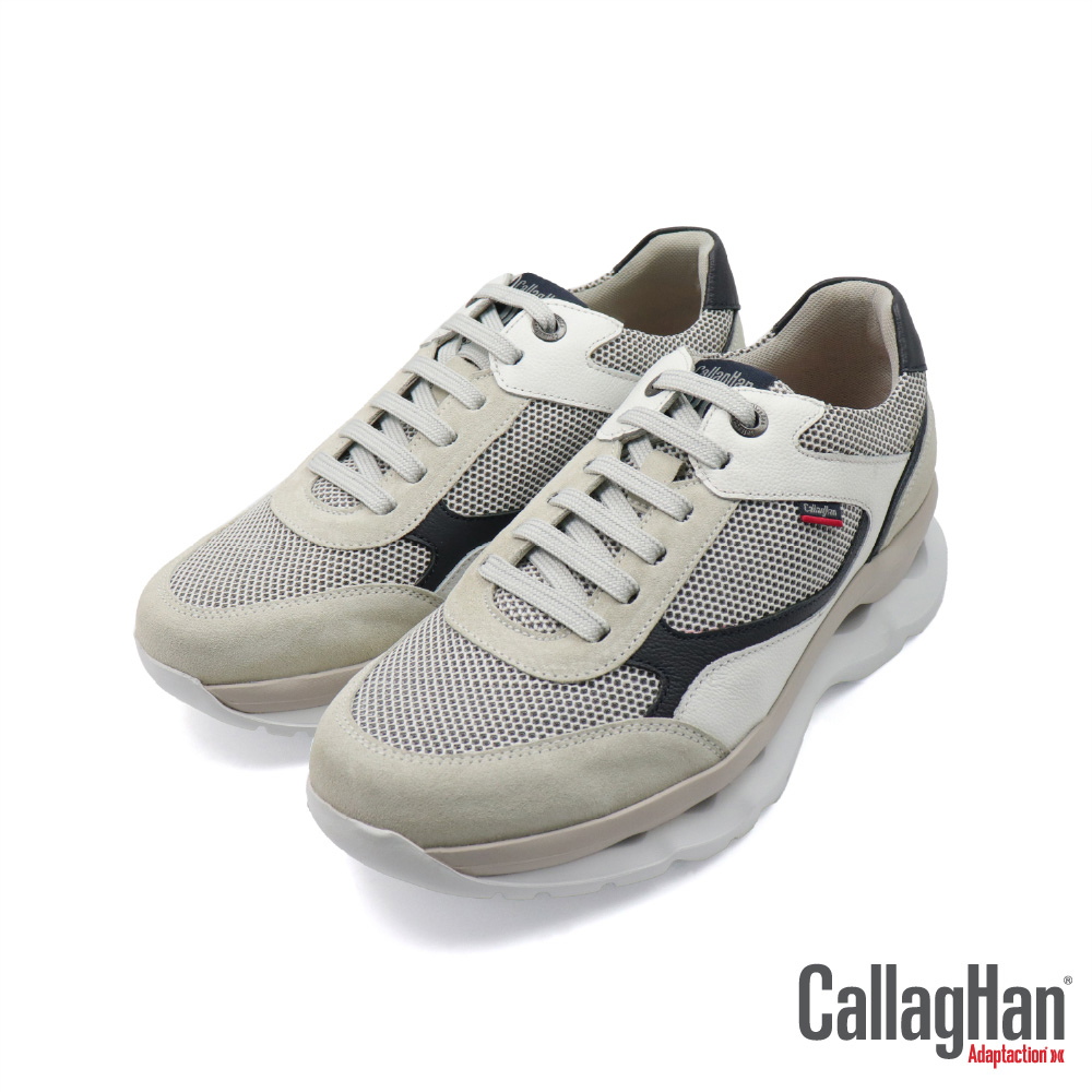 【CALLAGHAN】西班牙原廠超輕量拼貼造型氣墊休閒鞋 灰藍色(62500-WHDBU)